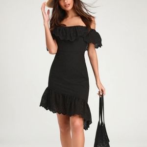 Lulu's eyelet assimetrical hem 100% cotton dress